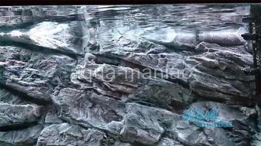 3D grey rock background 146x54cm in 2 sections