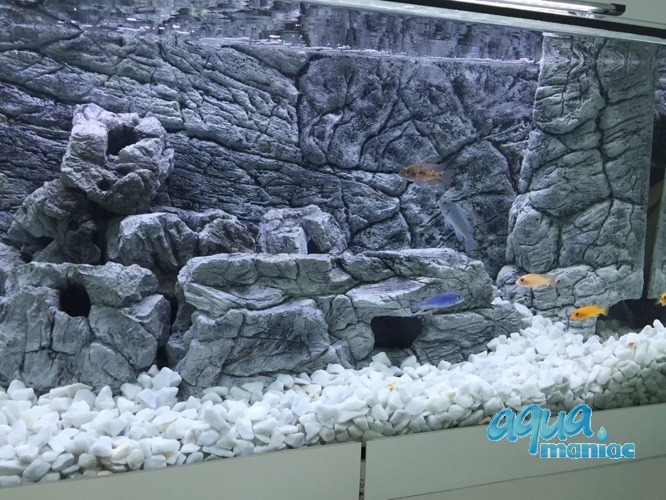 Fluval Vicenza 180 thin grey rock background 88x46 cm 2 sections