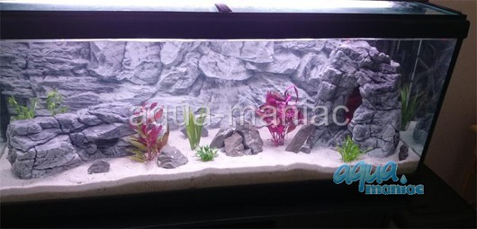 JUWEL RIO 300 3D grey rock background 118x57cm in 3 sections